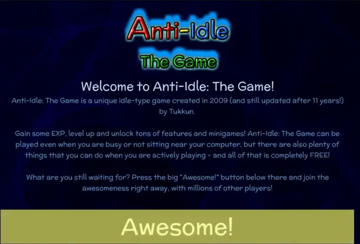 Anti idle the game mobile