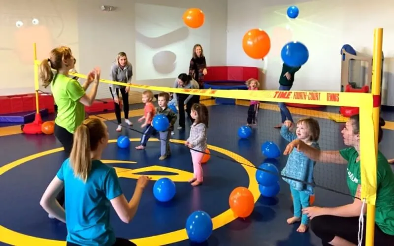 Balloon volleyball for elderly