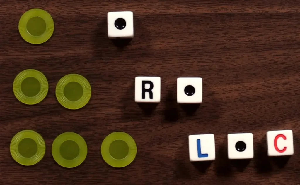 Left Right Center game rules with star