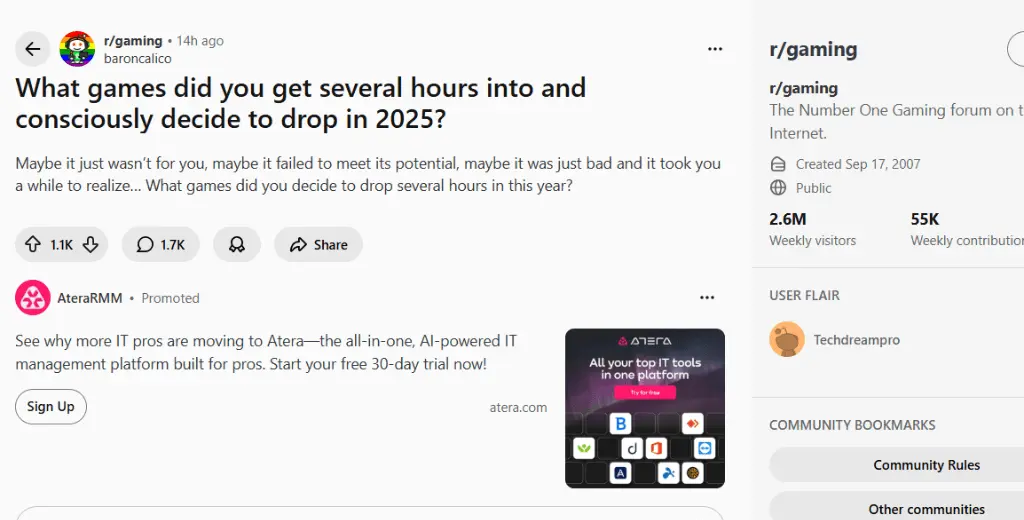 reddit-thread-games-dropped-2025-screenshot
