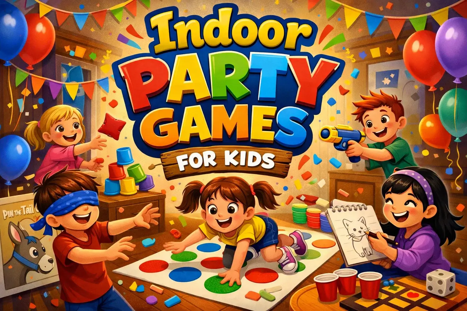 Indoor party games for kids at home no equipment